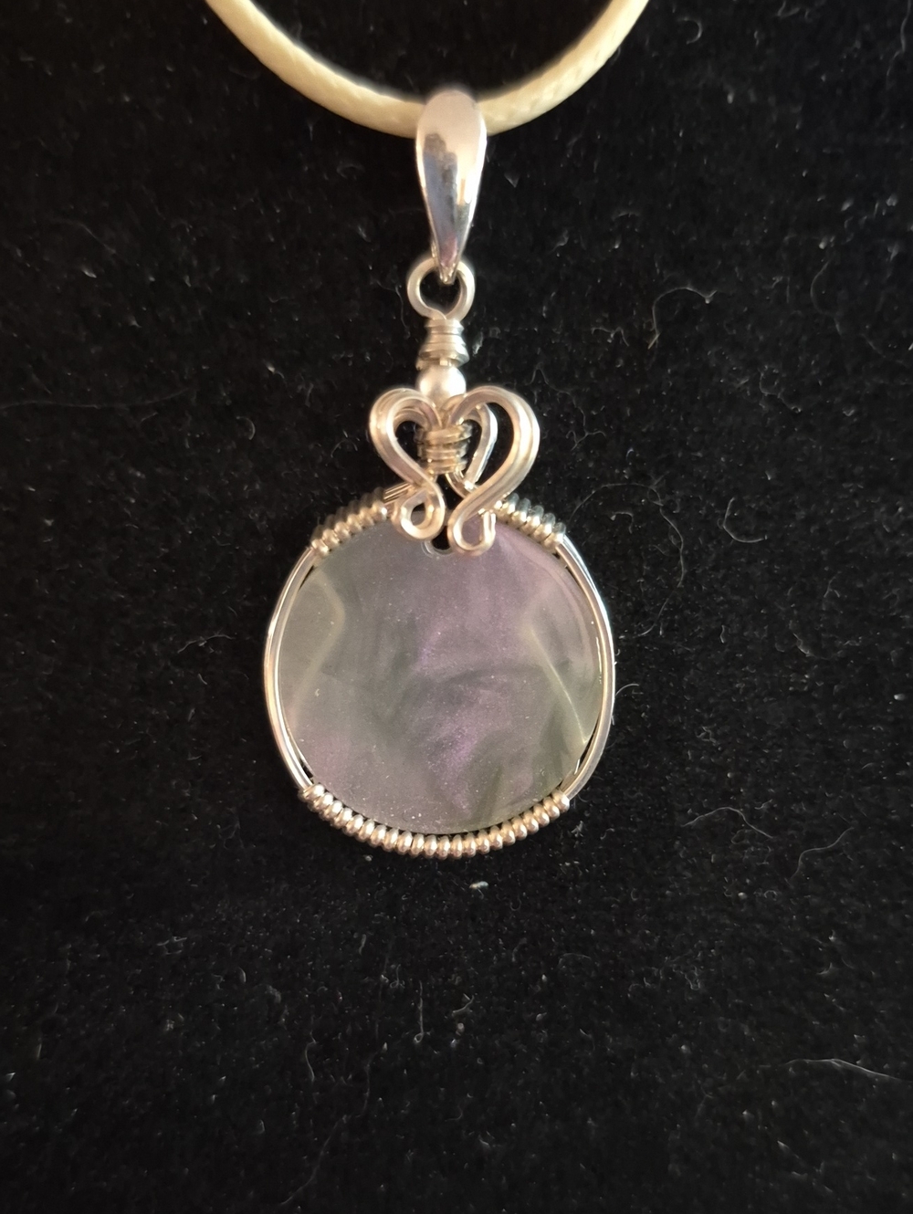 Sterling Purple Mist Wire Wrap Pendant By Sapphireskies
